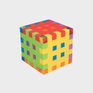 Siedzisko/stoliczek Mini Waffle - Pufka sześcienna - kostka/sześcian