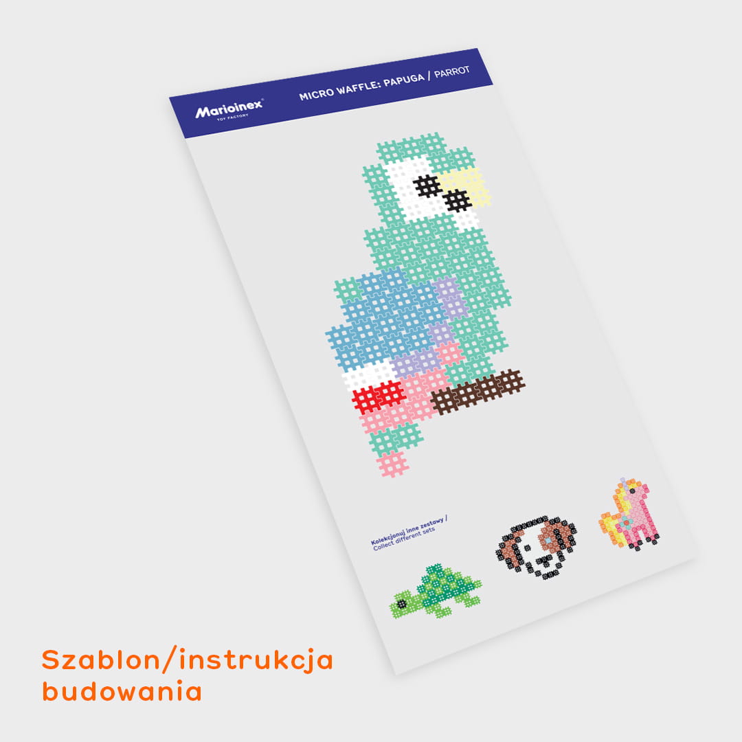 Mario-Inex Klocki Micro Waffle | Mattoncini Costruttori In Gomma Morbida | Gioco Creativo Per Bambini 5+ | Fatto In Polonia